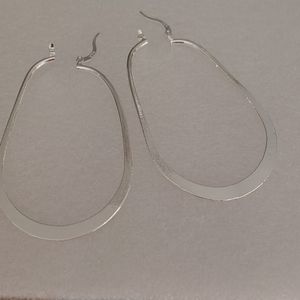 Long Silver colored Dangle Earrings